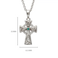 Celtic Trinity Knot Cross Adorned With Crystals - Mellow Monkey