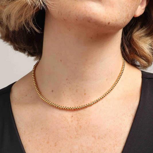 Crown Choker - 14K Gold Plated - 4-mm - Mellow Monkey