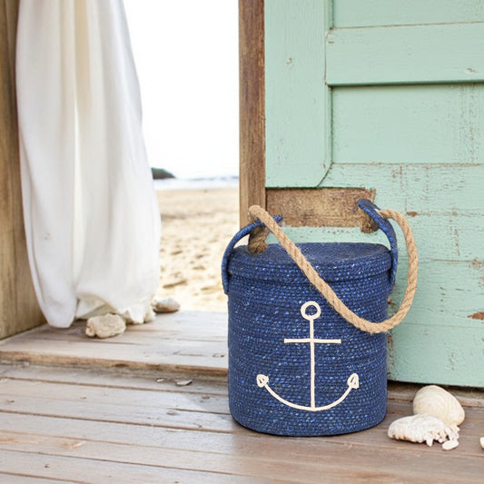 Nautical Anchor Moonj Grass Door Stop - Navy - Mellow Monkey