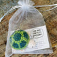 You Are Turtley Awesome Mini Crocheted Turtle in Organza Bag with Greeting