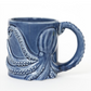 Octopus Embossed Ceramic Mug - Blue - Mellow Monkey