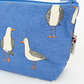 Seagulls Canvas Zippered Cosmetic Pouch Bag - 9-1/2-in - Mellow Monkey