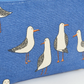 Seagulls Canvas Zippered Cosmetic Pouch Bag - 9-1/2-in - Mellow Monkey
