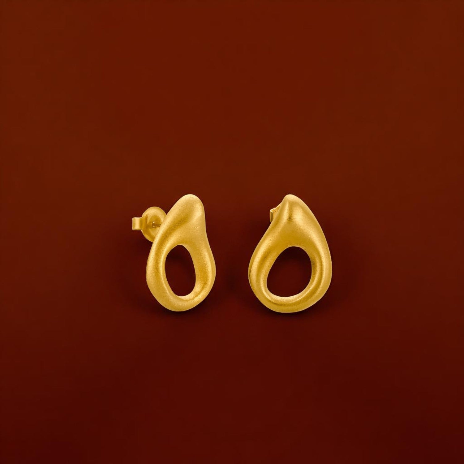 Dali Tear Stud Earrings - Gold - Mellow Monkey