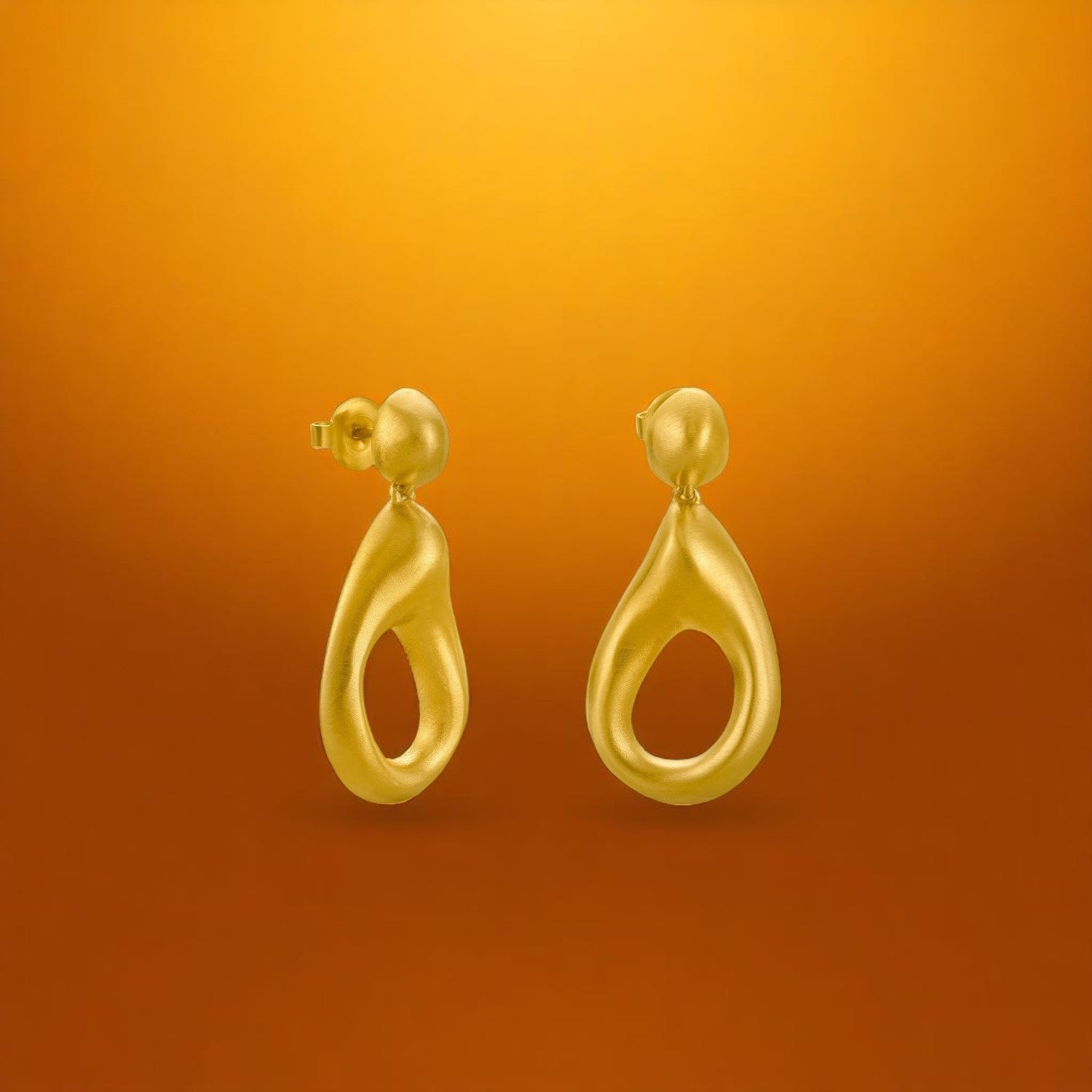 Dali Tear Stud Earrings - Gold - Mellow Monkey