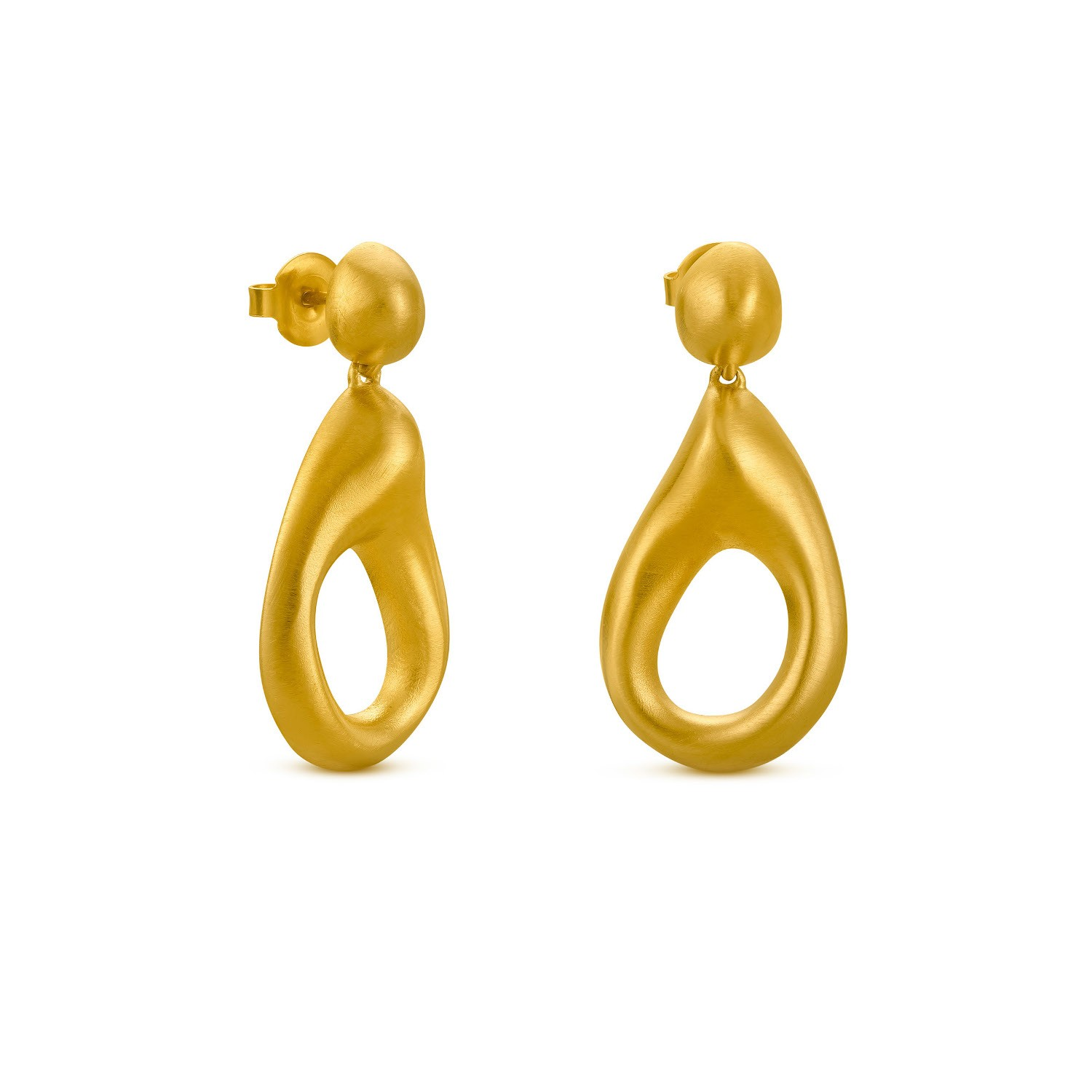 Dali Tear Stud Earrings - Gold - Mellow Monkey
