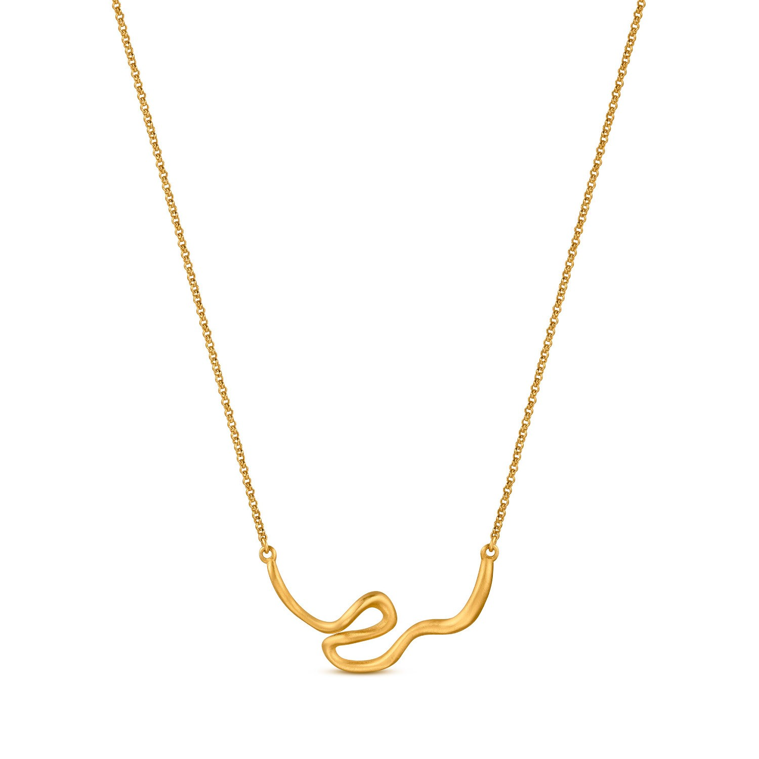 Dali Swirl Necklace - Gold - Mellow Monkey