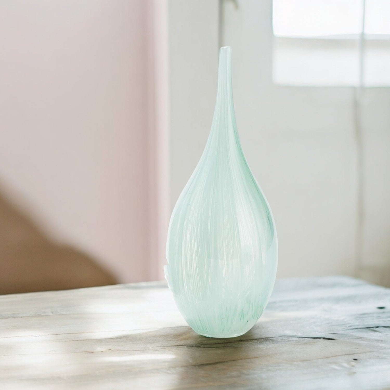 Hand-Blown Teardrop Glass Sculpture / Stem Vase - 13 - Mellow Monkey