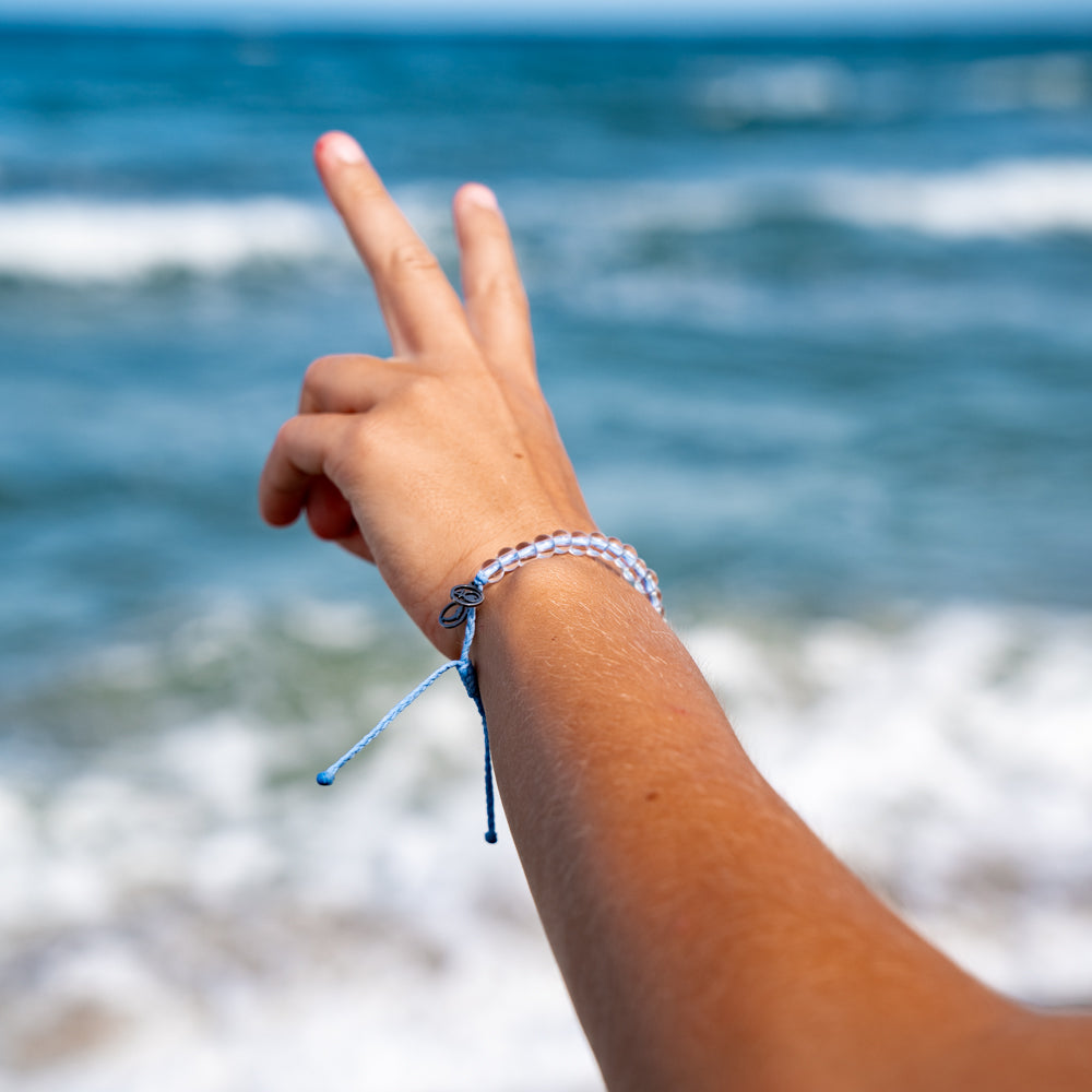 4Ocean Unisex Dolphin Beaded Bracelet - Periwinkle - August 2024 Limited Edition - Mellow Monkey