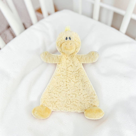 Daddles Duck Rattle Blankie - 13-in - Mellow Monkey