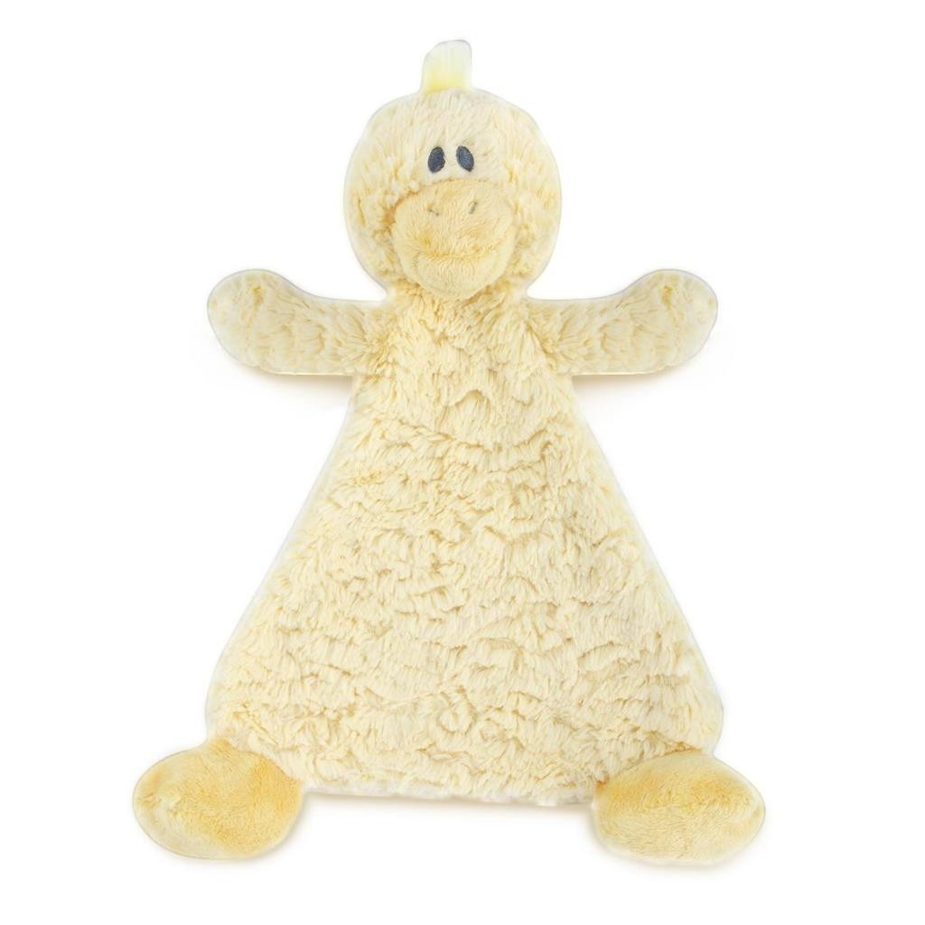 Daddles Duck Rattle Blankie - 13-in - Mellow Monkey