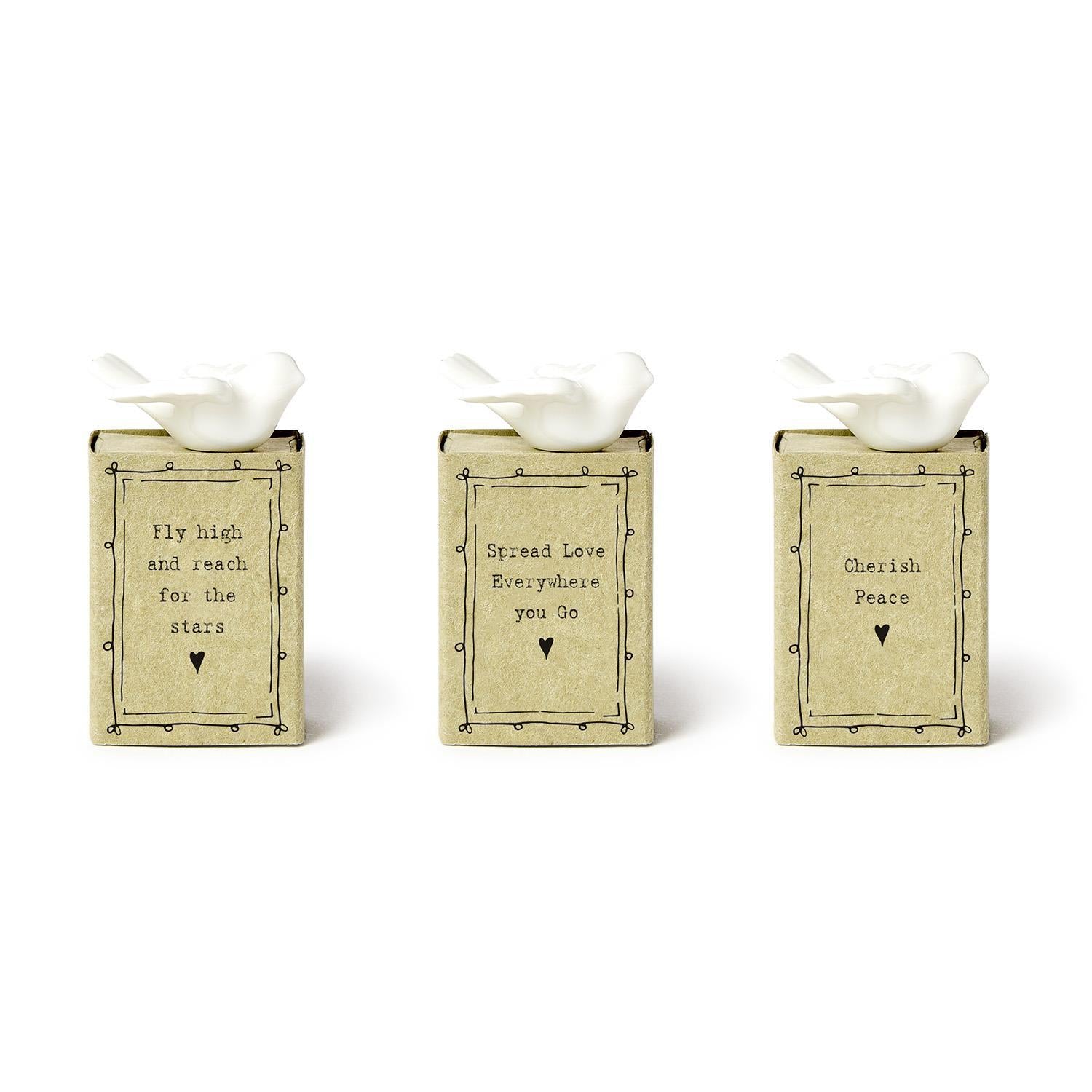 Dove Ceramic Figurine in Gift Box - Pocket Size - Mellow Monkey