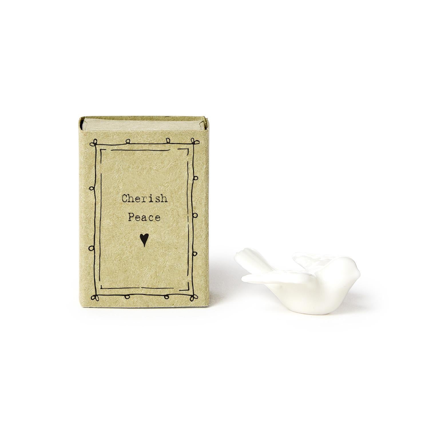 Dove Ceramic Figurine in Gift Box - Pocket Size - Mellow Monkey