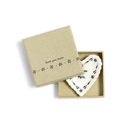 Small Decorative Scallop Heart-Shaped Trinket Dish in Gift Box