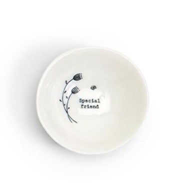 Sweet Sayings Mini Floral Trinket Bowl Porcelain - 2-1/2-in - Mellow Monkey