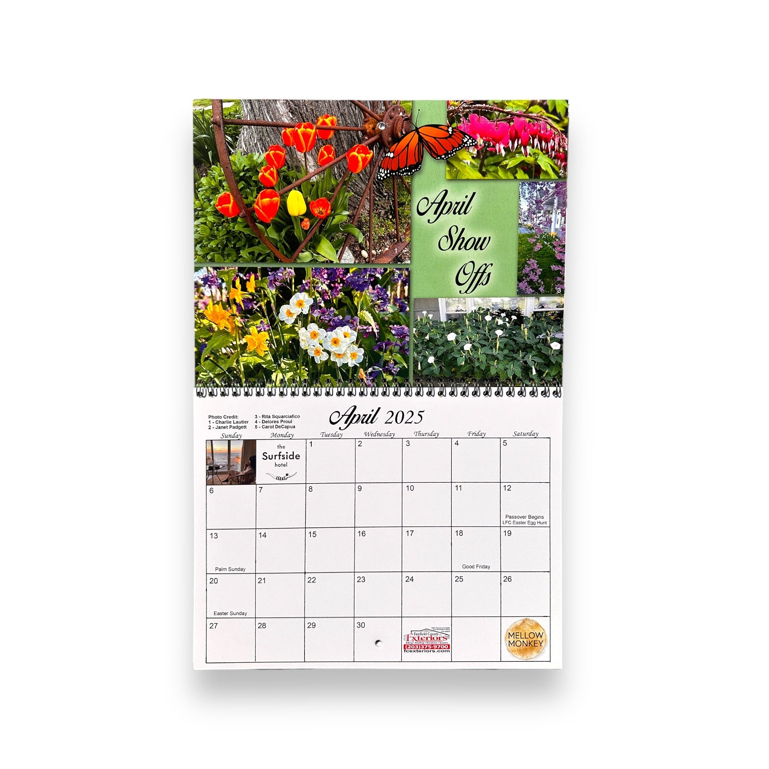 The 2025 Lordship in Bloom Wall Calendar - Benefit Fundraiser - Mellow Monkey