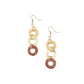 Sachi Raffia Rings Earrings- Small Rings - Tan - Mellow Monkey