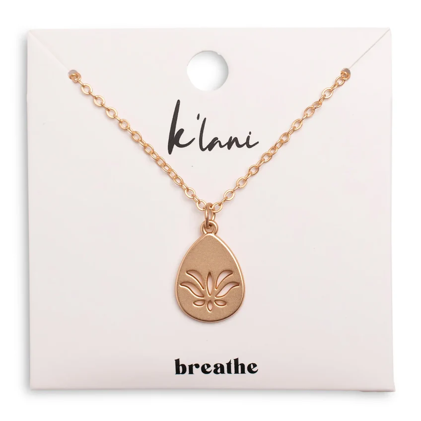 Gold Breathe Necklace - Mellow Monkey