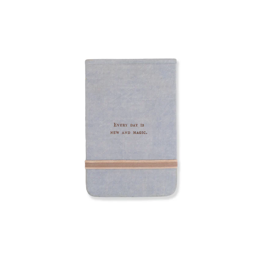 Every Day Is New And Magic Fabric Notebook - Mellow Monkey