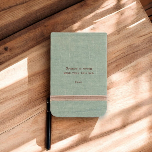 Nothing Is Worth More (Goethe) Fabric Notebook - Mellow Monkey