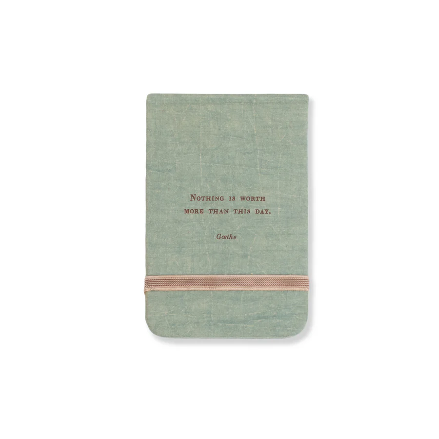 Nothing Is Worth More (Goethe) Fabric Notebook - Mellow Monkey