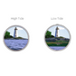 Tidepieces - Fayerweather Island Lighthouse/Black Rock Harbor Light Tide Clock - Black Flat Panel - Mellow Monkey