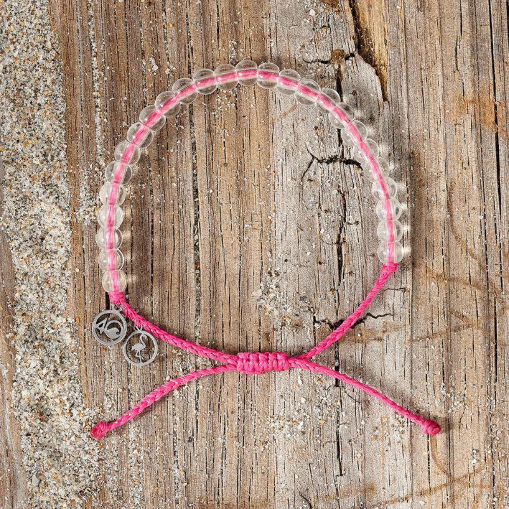 4Ocean Unisex Flamingo Beaded Bracelet - Pink - Mellow Monkey