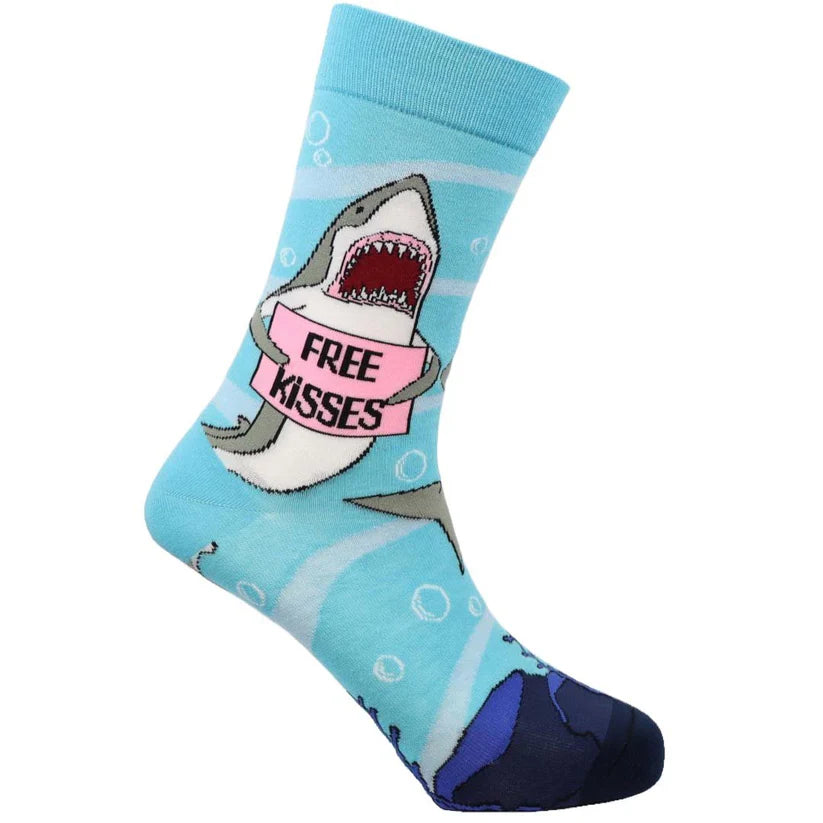 Free Kisses - Natural Bamboo Knit Socks - Mellow Monkey