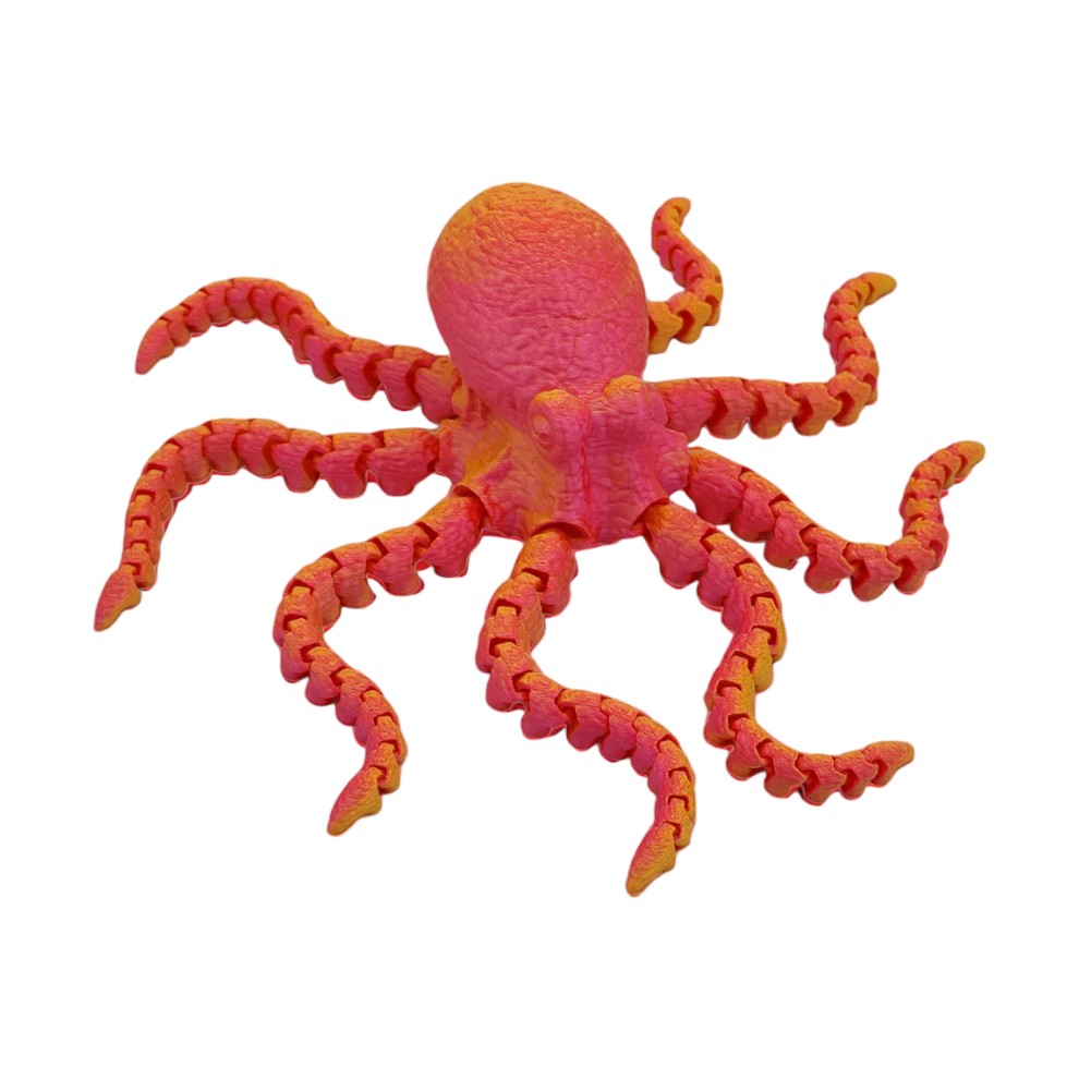 Octopus - 3D Printed Figurine - 4-3/4-in - Mellow Monkey