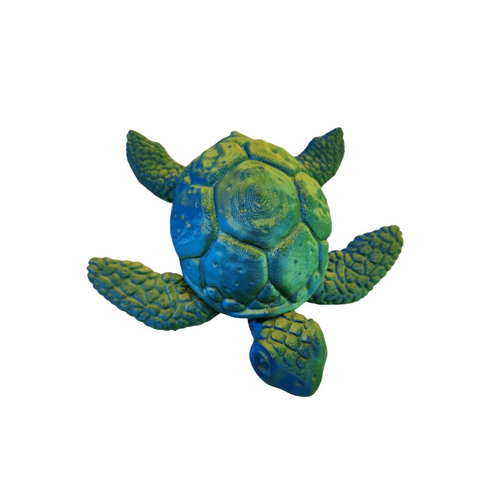 Sea Turtle - 3D Printed Figurine - 3-1/2-in - Mellow Monkey