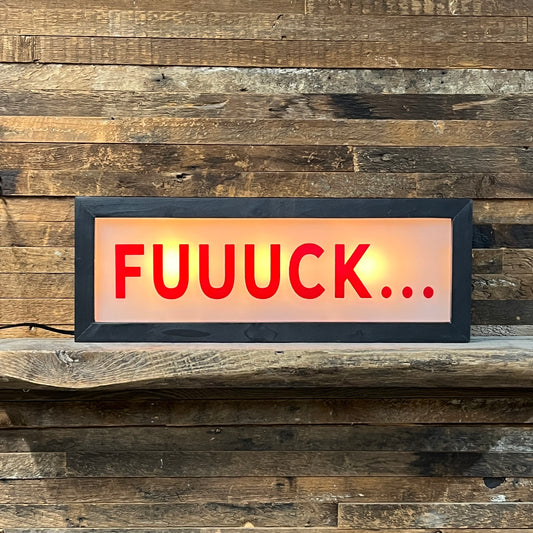 FUUUCK... - Vintage Lighted Sign with Remote Control - 22-in - Mellow Monkey