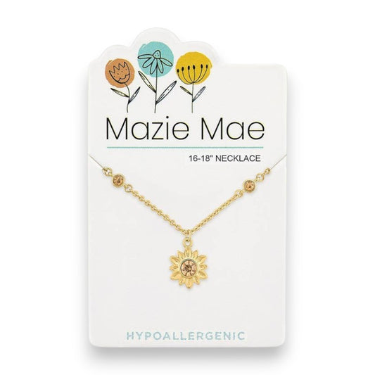 Gold Sunflower - Mazie Mae - Necklace - Mellow Monkey