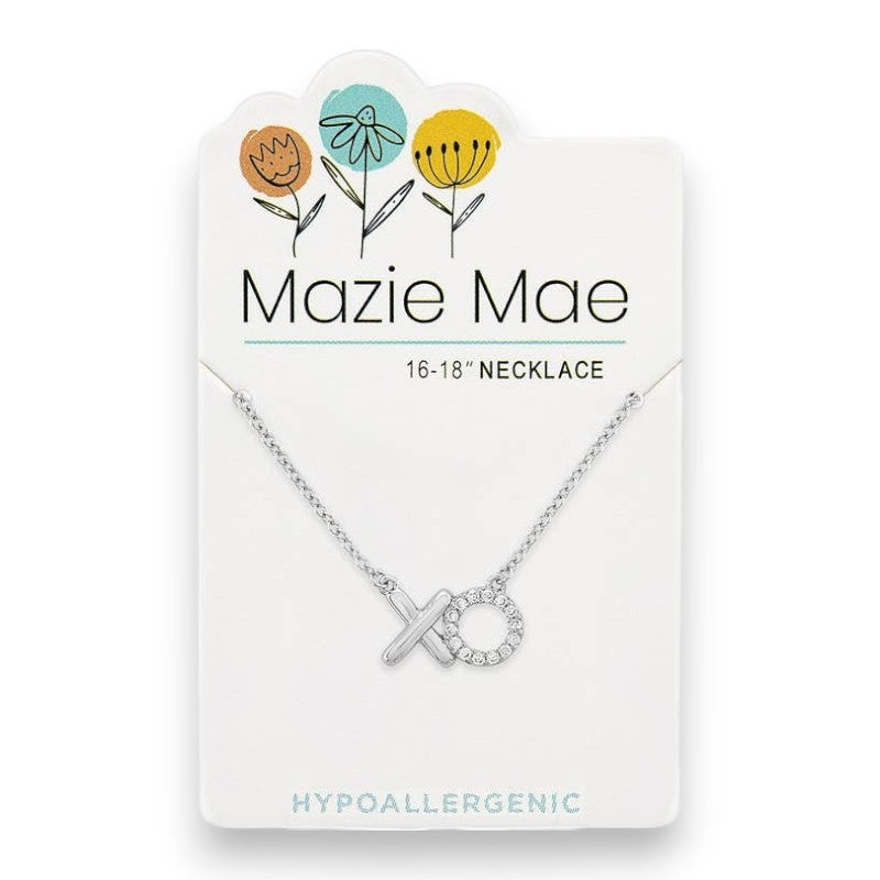 Silver "XO" - Mazie Mae - Necklace - Mellow Monkey