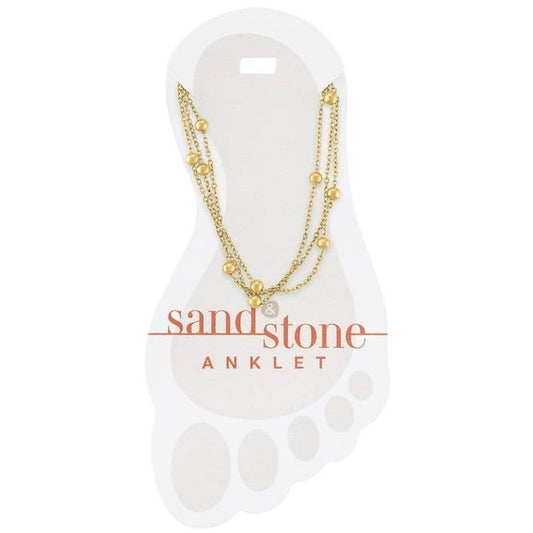 Gold Multi-Strand - Sand and Stone - Anklet - Mellow Monkey