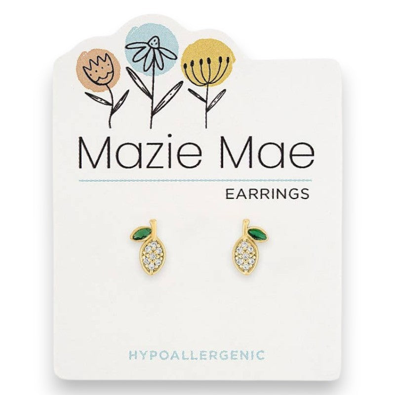 Gold Lemon - Mazie Mae - Gold Earrings - Mellow Monkey