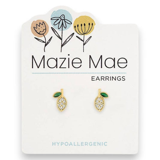 Gold Lemon - Mazie Mae - Gold Earrings - Mellow Monkey