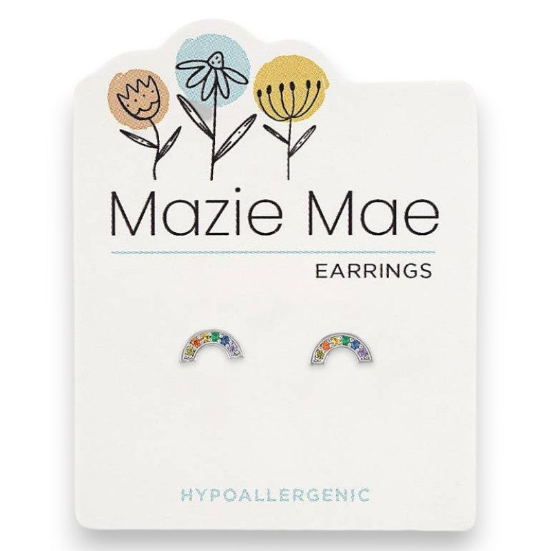 Silver Rainbow - Mazie Mae - Silver Earrings - Mellow Monkey