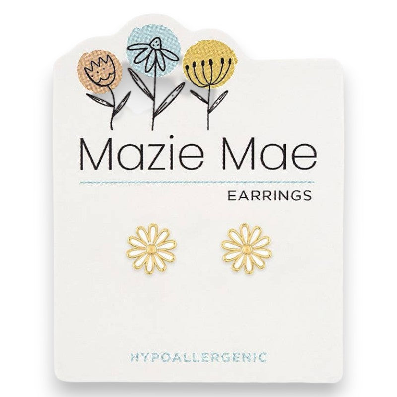 Gold Daisy - Mazie Mae - Gold Earrings - Mellow Monkey