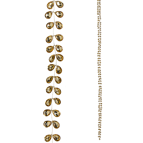 Gold Jewel Garland - 5-1/2 ft - Mellow Monkey