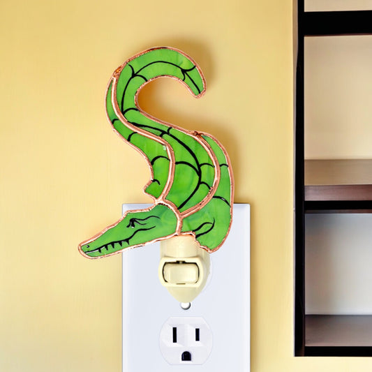 Stained Glass Nightlight - Alligator