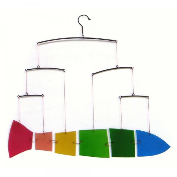 Rainbow Fish Glass Mobile - Mellow Monkey