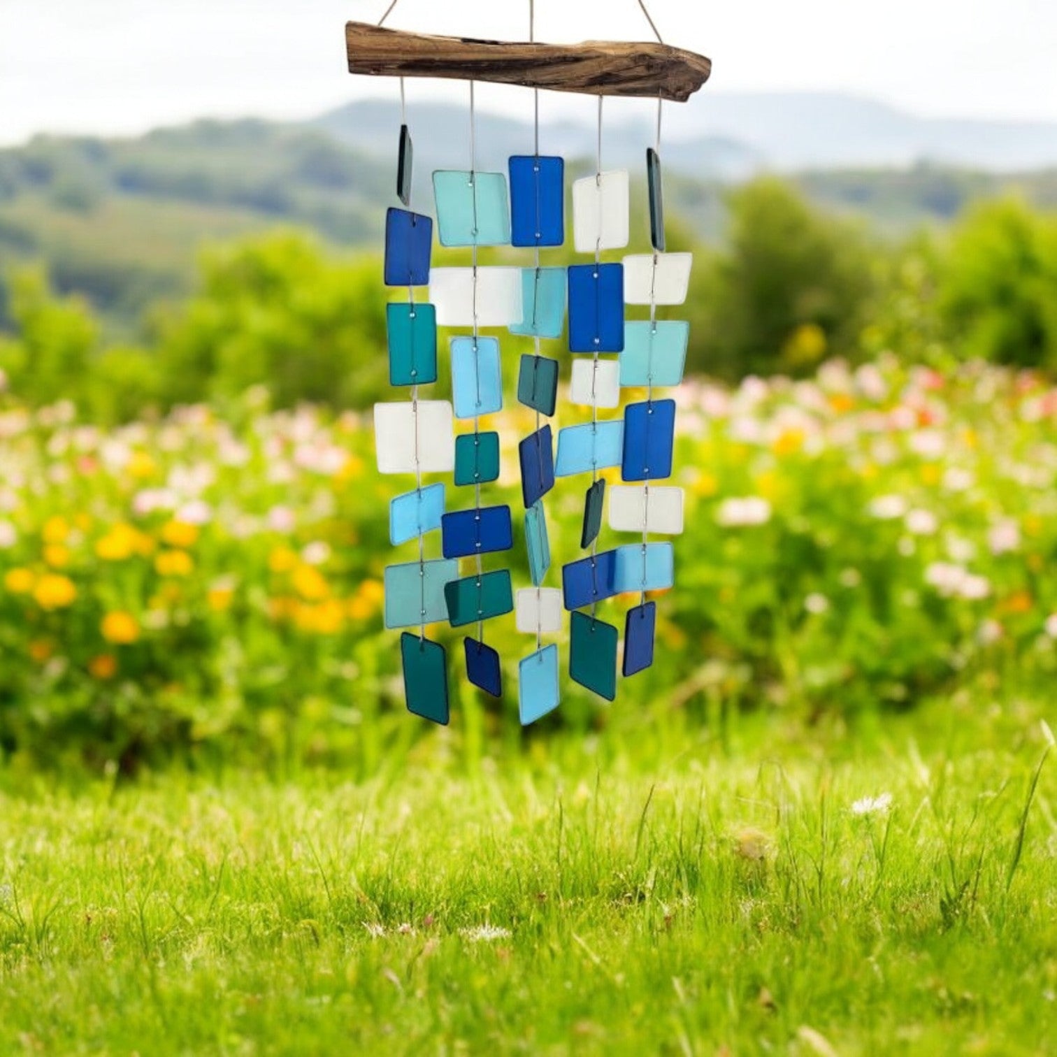 Ocean Squares Glass Chime - Mellow Monkey