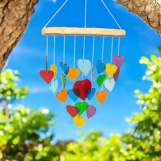 Rainbow Heart Chime - Mellow Monkey