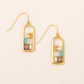 Good Karma Miyuki Frame Earring - Mint/Peach/Gold - Mellow Monkey