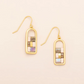 Good Karma Miyuki Frame Earring - Blush/Topaz/Gold - Mellow Monkey