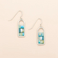 Good Karma Miyuki Frame Earring - Marine/Silver - Mellow Monkey