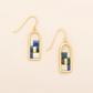 Good Karma Miyuki Frame Earring - Indigo/Gold - Mellow Monkey
