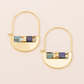 Good Karma Miyuki Crescent Hoop Earring - Indigo/Gold - Mellow Monkey