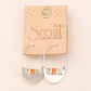 Good Karma Miyuki Crescent Hoop Earring - Mist/Salmon/Silver - Mellow Monkey