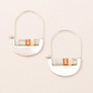 Good Karma Miyuki Crescent Hoop Earring - Mist/Salmon/Silver - Mellow Monkey